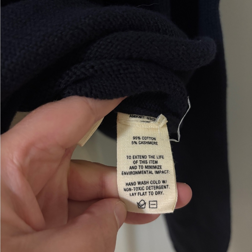 Alex Mill Taylor Cardigan Navy Cotton Cashmere Small NWT Preppy Classic Capsule - Picture 11 of 16